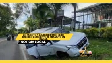 Un muerto y cinco heridos dejó trágico accidente de tránsito en Ibagué.