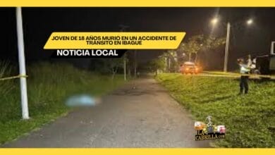 Joven de 18 años murió en un accidente de tránsito en Ibagué