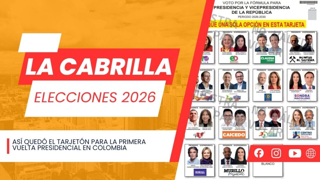 Así quedó el tarjetón para la primera vuelta presidencial en Colombia