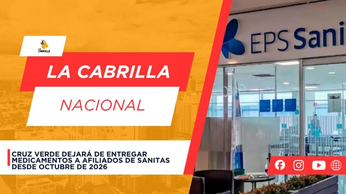 Cruz Verde dejará de entregar medicamentos a afiliados de Sanitas desde octubre de 2026