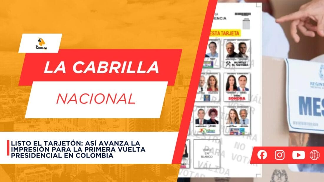 Listo el tarjetón: así avanza la impresión para la primera vuelta presidencial en Colombia